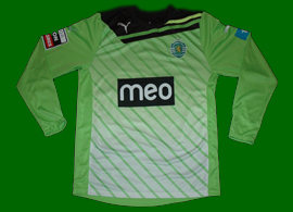 equipamento de guarda redes de jogo, preparado para Tiago, Sporting 2011/12. No foi usado em campo