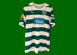 equipamento do Xando do jogo fora Manchester City Sporting 15 de Maro de 2012 Taa Europa