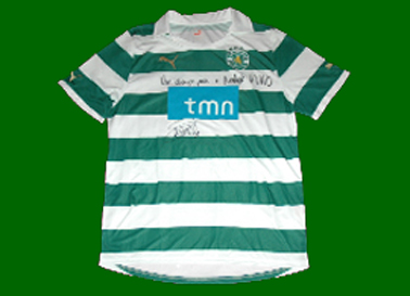 equipamento de jogo do Sporting Carrio contra a Juventus a 23 de Julho de 2012