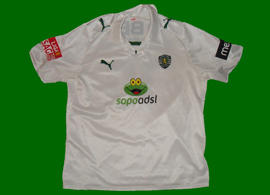 Away jersey match worn by montenegro Vukcevic Sporting 08 09