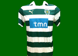 Match worn Sporting Lisbon soccer jersey Joao Pereira Juventus friendly game Toronto 2011