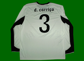 Sporting Portugal 2010/11. Equipamento branco, o quarto utilizado nesta poca. Player issue do Daniel Carrio. Sem patch de nenhuma competio, no  de jogo