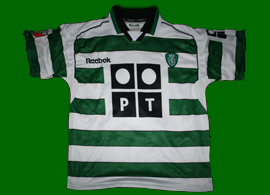 Camisola oficial do jogador do Sporting Afonso Martins 2001/02. Campeo Nacional