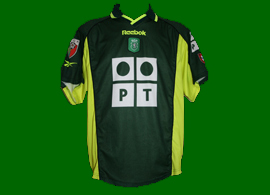 Camisola de jogo alternativa usada por Quim Berto 2000 2001 Sporting