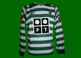 Sporting Lisbon long sleeves match worn jersey of Pedro Barbosa Portugal