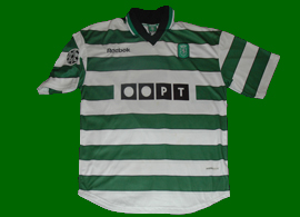 Football shirt, match worn by Phil Babb in a Sporting Lisbon Champions League game