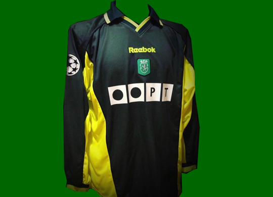 2000/01, equipamento Reebok do futebol do Sporting, César Prates Liga dos Campeões 2000/01 Reebok