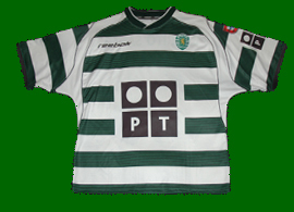 equipamento de jogo Sporting Ricardo Quaresma 2002 03