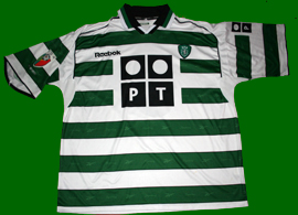 SCP match worn shirt Sporting Lisbon 2001 2002