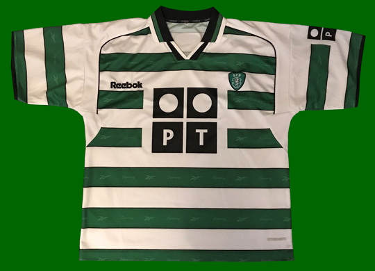 camisa Sporting Clube de Portugal Reebok 2001 2002 Campeo Nacional