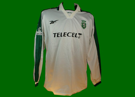 auswrts trikot UEFA Pokal Sporting Lissabon 1998 1999 Quiroga