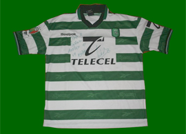 Sporting Lisbon match worn soccer jersey Pedro Barbosa champion 99/00