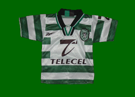 equipamentos para bebe da Reebok Sporting 1998 1999 Telecel