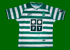 Sporting home strip player issue top 2003 2004