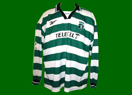 Equipamento player issue da Taa UEFA de mangas compridas. Muito bonito e raro Sporting 1996/97