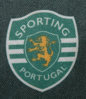 Equipamento oficial alternativo de criana do Sporting 2002 03 patch campeo