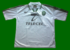 camisola listada de jogo do Bino do Sporting 2000 2001 Reebok