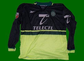 camisola branca de jogo do Sporting 1998 99 Beto