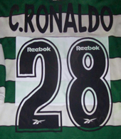 Sporting Lisbon Cristiano Ronaldo jersey unbelievably badly made player number