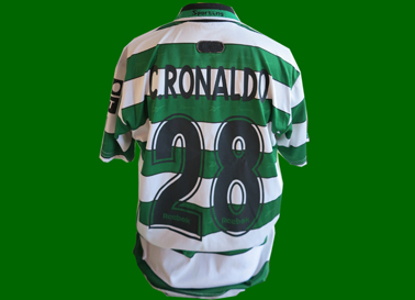 Sporting Lisbon 01-02 Ronaldo CHOOSE ANY NAME & 2 NUMBERS Football Nameset shirt 