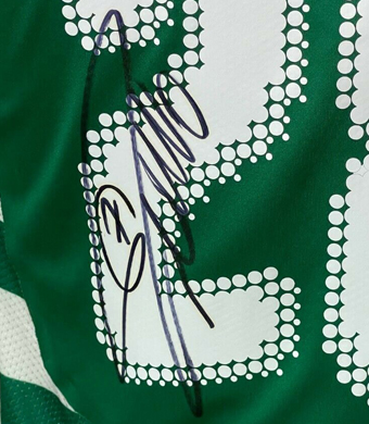2008/09. Cristiano Ronaldo fake Sporting CP shirt. The autograph is dodgy as well