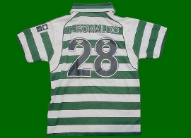 Sporting Lisbon Portugal 2001 2002 Cristiano Ronaldo shirt