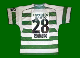 Sporting Lisbon Portugal 2001 2002 Cristiano Ronaldo fake shirt