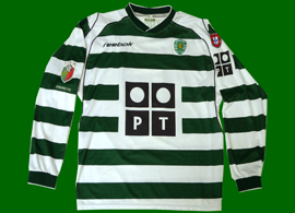 Long sleeves home hooped jersey, match worn by Cristiano Ronaldo in Sporting Lisbon