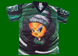 Camisola de criana, da looney toons, com o Piu-Piu. Sporting 1999 Warner Bros