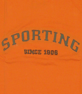 t-shirt do Sporting 1906 ca. 2007, da TBZ, cor de laranja