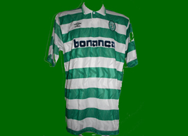 Sporting Lisbon 1990 1991 Oceano matchworn jersey UEFA Inter Milan