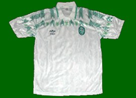 equipamentos do Sporting alternativos 1990/91 Umbro