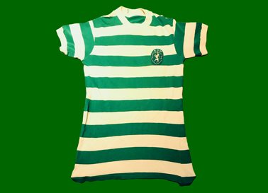 Camisola antiga de jogo dos juniores do Sporting, de Lus Vasques, Sporting 1974