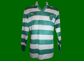 Equipamento de jogo listado da Puma 1981 82 Sporting campeo