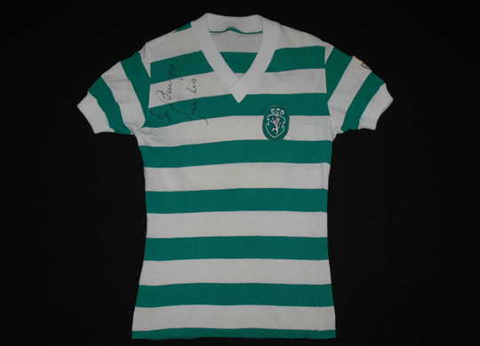 Sporting Lisbon match worn home jersey 1980 1981