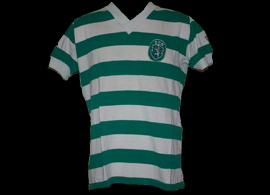 Sporting Manel Fernandes captain match worn jersey 1980 81