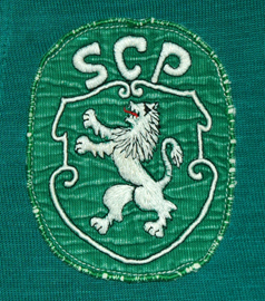 Camisola de jogo do Sporting Bastos 1968 1969 alternativa emblema