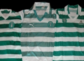 Equipamento de jogo listado da Puma 1981 82 Sporting campeo