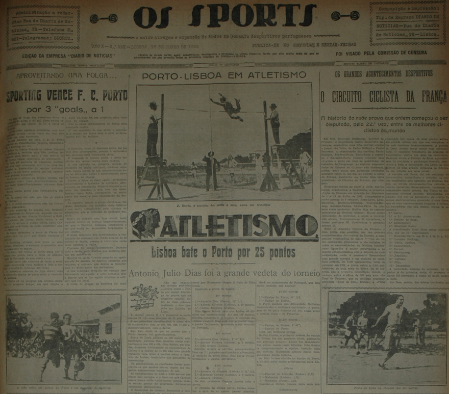 Camisola listadas - foto do jogo contra o porto a 17 de Junho de 1928