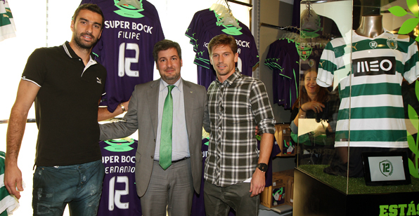 Apresentao da iniciativa 12 jogador com Bruno de Carvalho, Rui Patrcio e Adrien Silva