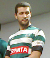 Camisola de jogo do Ricardo Figueira, do hquei em patins do Sporting