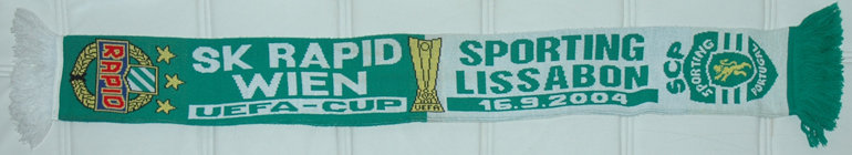 Cachecol do jogo da pre-eliminatria da taa UEFA Rapid Vienna Sporting 2004/05