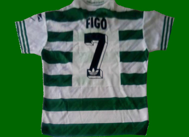 1996/97, camisola do Figo fabricada