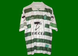 Replica home shirt, personalized with Hadji name and player number. Not match worn Sporting Lisbon