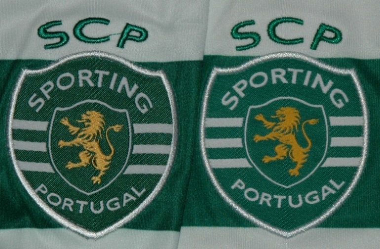 diferena evidente: o emblema do Sporting