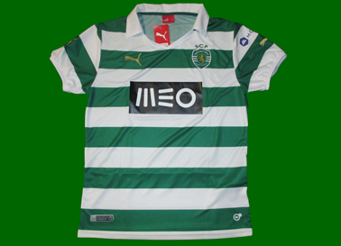 2013/14. Equipamento listado contrafeito do Sporting, comprada no olx