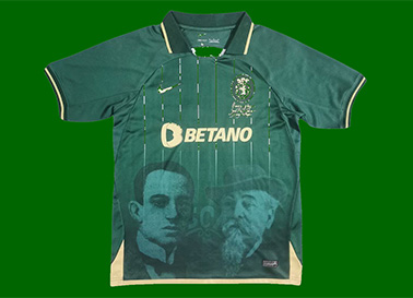 2024 ou 2025. Camisola contrafeita de um modelo inventado