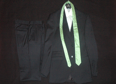 Suit worn by Rui Patrcio, designed by the stylis Ftima Lopes