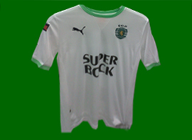 camisola do futsal do Sporting alternativa branca 2011 12