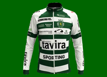 Camisola do Ciclismo, Sporting/Tavira, rplica vendida pela marca Pacto. Mangas compridas